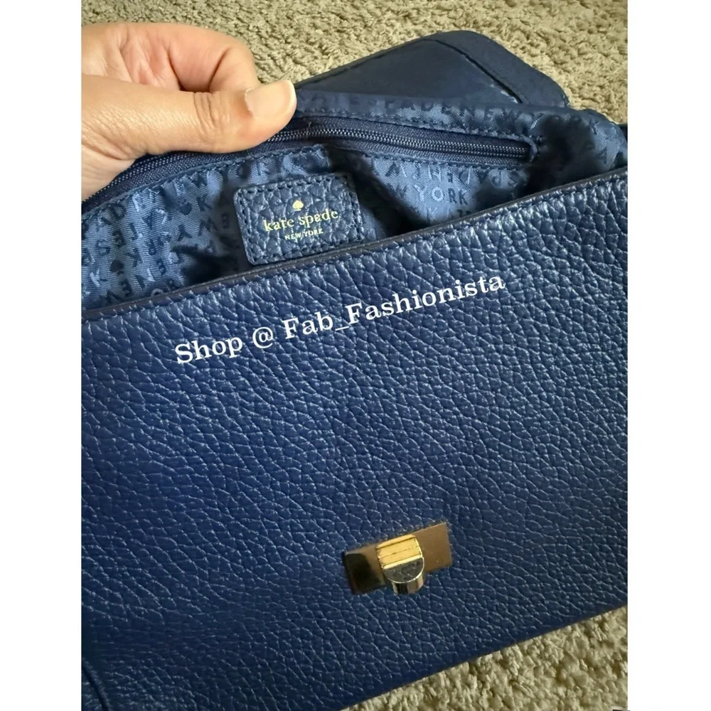 Kate Spade leather backpack blue